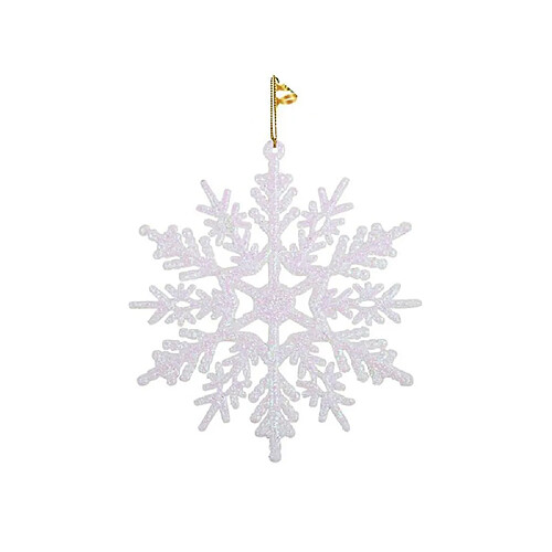 Universal 24pcs - 10cm flocon de neige suspendu décoration - Noël (blanc)