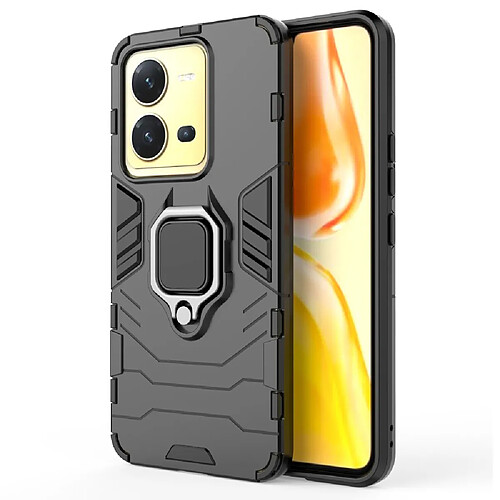 Coque en TPU anti-chocs avec béquille pour votre Vivo V25 5G - noir