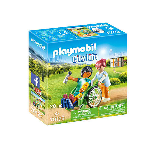 Playmobil® 70193 Patient en fauteuil roulant, Playmobil City Life