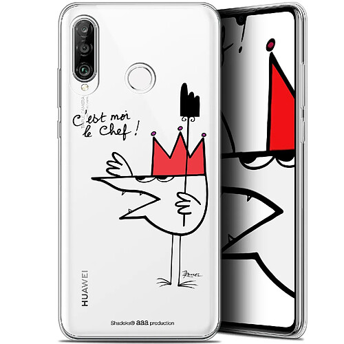 Caseink Coque Pour Huawei P30 Lite (6.2 ) [Gel HD Collection Les Shadoks ? Design Le Chef - Souple - Ultra Fin - Imprimé en France]