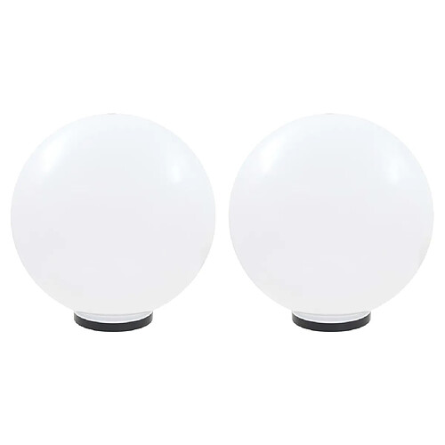 vidaXL Lampes à LED sous forme de boule 2 pcs Sphérique 50 cm PMMA