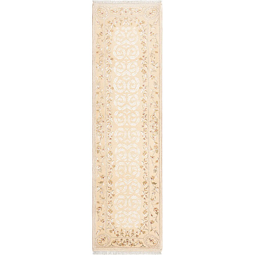 Vidal Tapis de couloir en laine 394x84 beige Darya