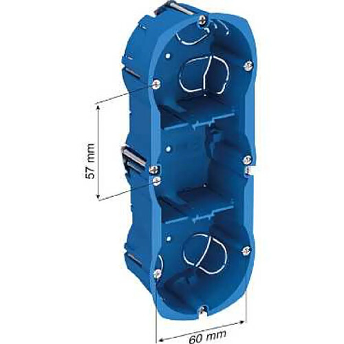 Schneider Electric boite cloison sèche - schneider multifix - 3 postes - profondeur 40 mm - diamètre 67 mm