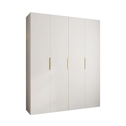 Abiks Meble Armoire à portes battantes Como 4 245,5/200/50 4 portes (blanc/doré)