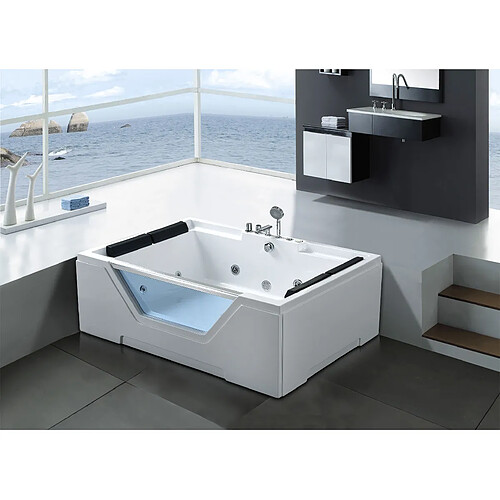 Simba BAIGNOIRE BALNEO BAIN BALNEO TOURBILLON MASSANTE Linda 170 x 120 cm SPA BLANC