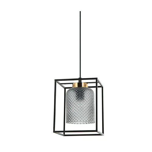 Luminaire Center Suspension Sinella Verre,Acier Noir