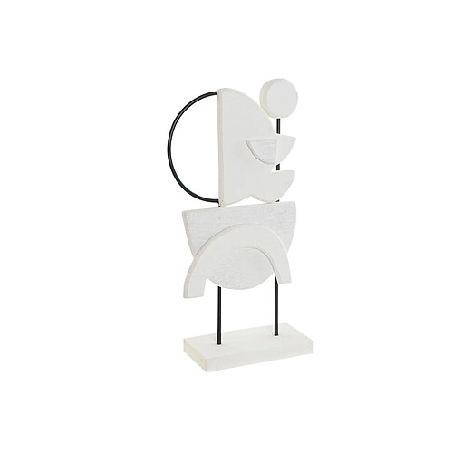 Figurine Décorative DKD Home Decor Noir MDF Blanc (16 x 7 x 30,5 cm)