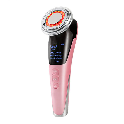 Chrono Masseur de visage pour les soins de la peau, appareil de beauté multi-anti-rides haute fréquence EMS Lifting du visage tonifiant, rose