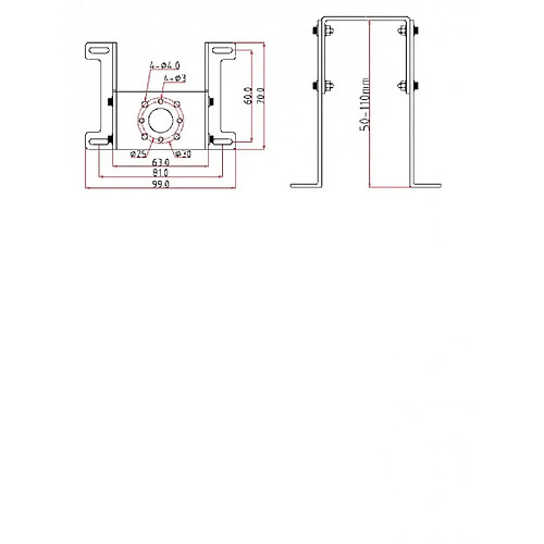 Support moteur Brushless (grand) - Pichler