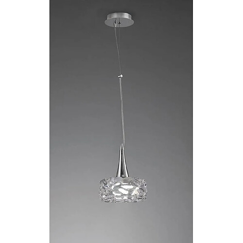 Luminaire Center Suspension O2 1 Ampoule E27 Large, chrome poli