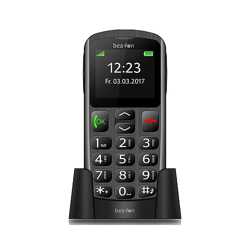 Teléfono celular Beafon SL250 3G Single Sim negro · Reconditionné