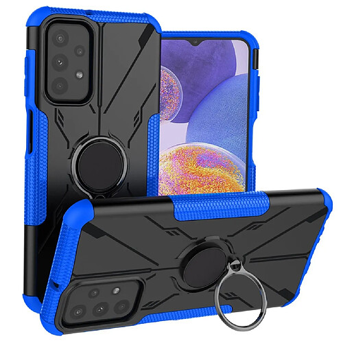 Coque en TPU antichoc, anti-chute avec béquille pour votre Samsung Galaxy A23 5G/4G - bleu