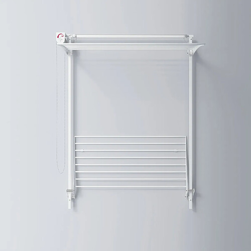 Foxydry Wall Plus 100, Séchoir vertical mural, rétractable et pliable, Blanc 108x137x52 cm