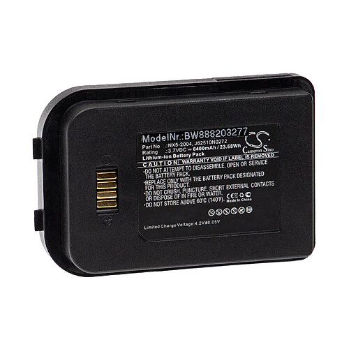 vhbw Batterie remplacement pour Bluebird / Handheld / Nautiz NX5-2004 pour scanner de code-barre POS (6400mAh, 3,7V, Li-ion)