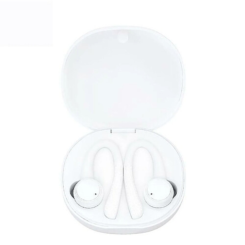 Chrono Écouteurs intra-auriculaires sans fil Bluetooth 5.0, microphone intégré avec étui de chargement pour la salle de gym de voyage de travail(Blanc)