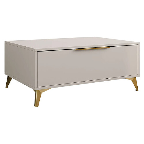 Bestmobilier Boccioni - table basse - beige - 104 cm