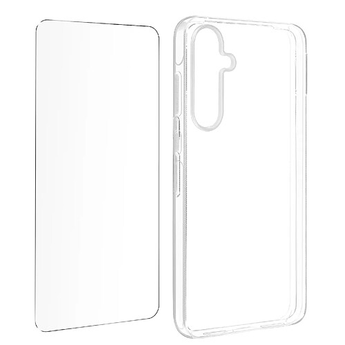 Avizar Coque protection intégrale pour Samsung Galaxy A55 5G verre trempé Transparent