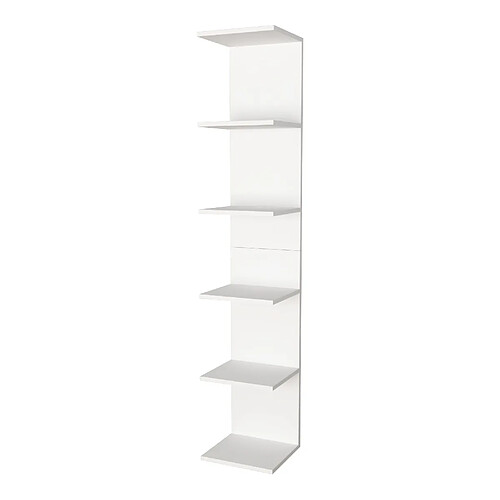 Helloshop26 Étagère murale à 6 niveaux 180 x 34,5 x 30 cm blanc 03_0007060