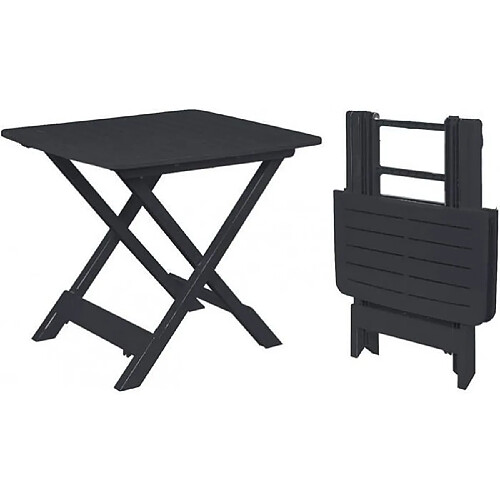 Alter Table d'extérieur pliante, Table de bar, Table de jardin, 72x80h70 cm, Couleur anthracite