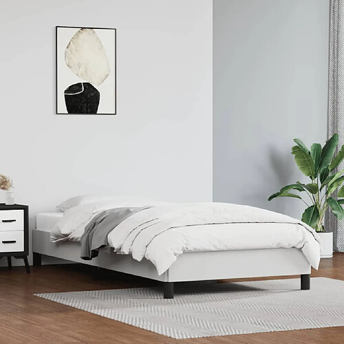 vidaXL Cadre de lit sans matelas blanc 80x200 cm similicuir