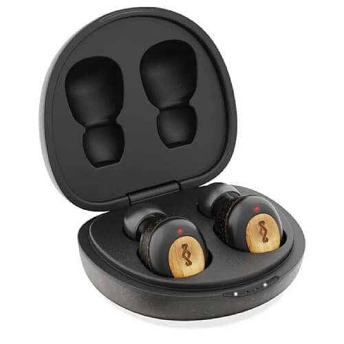 House Of Marley Champion Ecouteurs Sans Fil Bluetooth 5.0 Intra-Auriculaire Bambou Fermé Noir