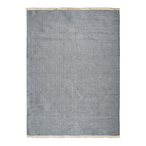 Thedecofactory ESSENCE - Tapis en jute et coton avec franges gris clair 190x290