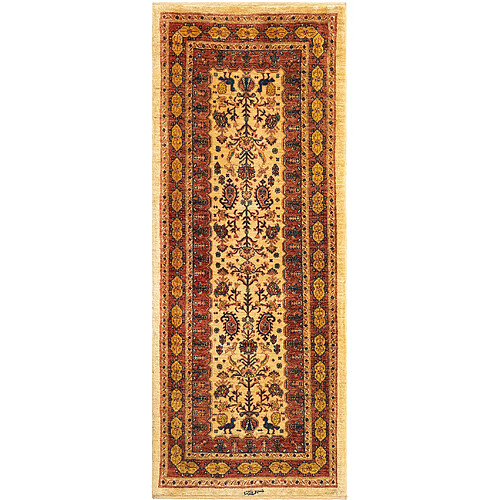 Vidal Tapis de couloir en laine 207x83 beige Kashkuli