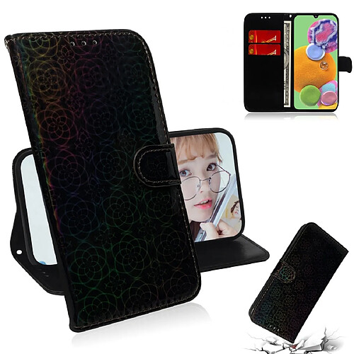 Wewoo Housse Coque Pour Galaxy A90 5G couleur unie boucle magnétique coloré horizontale étui en cuir PU avec titulaire et fentes cartes et portefeuille et lanière noir