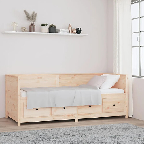 vidaXL Lit de jour sans matelas 90x200 cm bois de pin massif