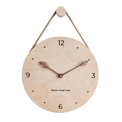 Horloge Murale à Suspendre En Bois 12 "Face En Bois Pour Le Salon Style 2