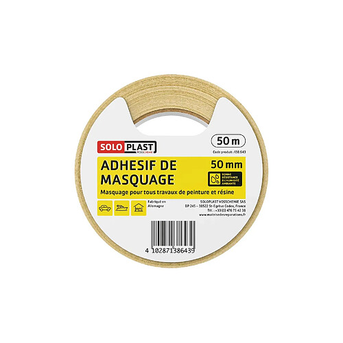 Adhésif de masquage Soloplast 50mm x 50m