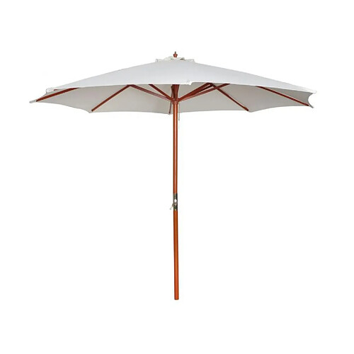 vidaXL Parasol 300x258 cm Blanc sable