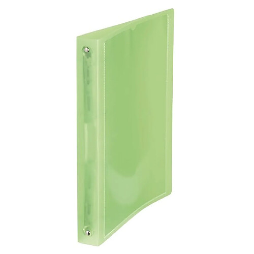 Classeur 4 anneaux plastique Viquel A4 personnalisable dos 3,5 cm vert translucide