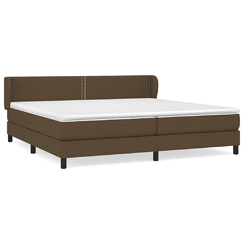 Maison Chic Lit adulte- Lit + matelas,Sommier à lattes de lit avec matelas Marron foncé 200x200 cm -GKD58285