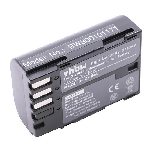 vhbw batterie compatible avec Pentax K-3 Mark III appareil photo APRN (1300mAh, 7,2V, Li-ion)