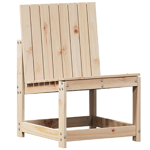 Maison Chic Chaise de jardin,Fauteuil Chaise de terrasse,Chaise d’extérieur 50,5x55x77 cm bois de pin massif -GKD40808