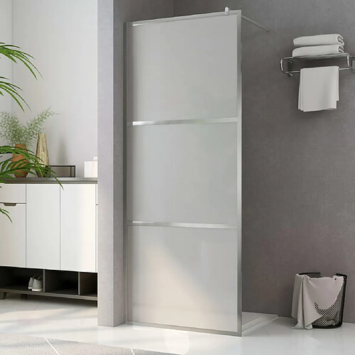 vidaXL Paroi de douche à l'italienne à verre ESG dépoli 115x195 cm