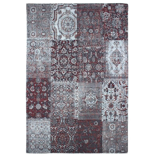 Thedecofactory PERSIAN - Tapis imprimé patchwork de motifs orientaux bleu 145x200