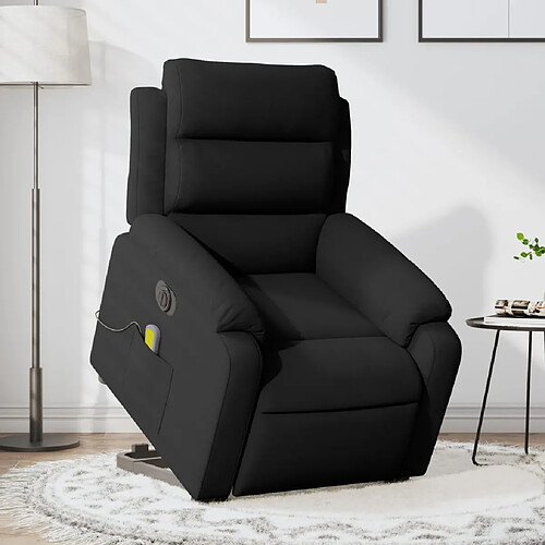 vidaXL Fauteuil inclinable de massage électrique noir velours