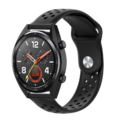 Bracelet en TPU couleur unie noir pour votre Samsung Galaxy Watch 42mm