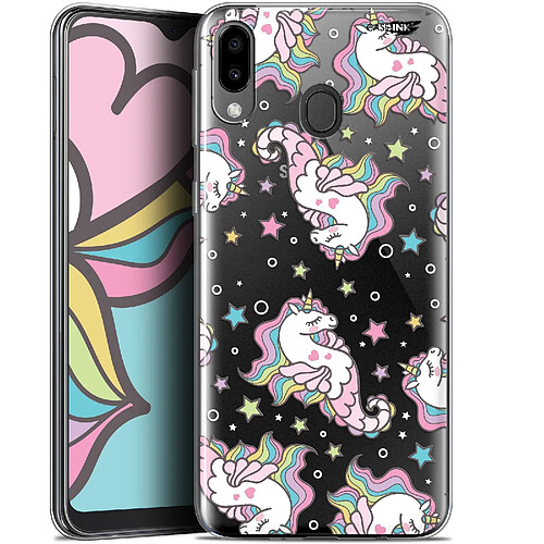 Caseink Coque arrière Samsung Galaxy M20 (6.3 ) Gel HD [ Nouvelle Collection - Souple - Antichoc - Imprimé en France] Licorne Dormante