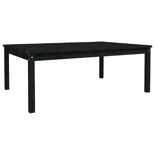 Maison Chic Table de jardin | Table d'extérieur noir 121x82,5x45 cm bois massif de pin -GKD43726