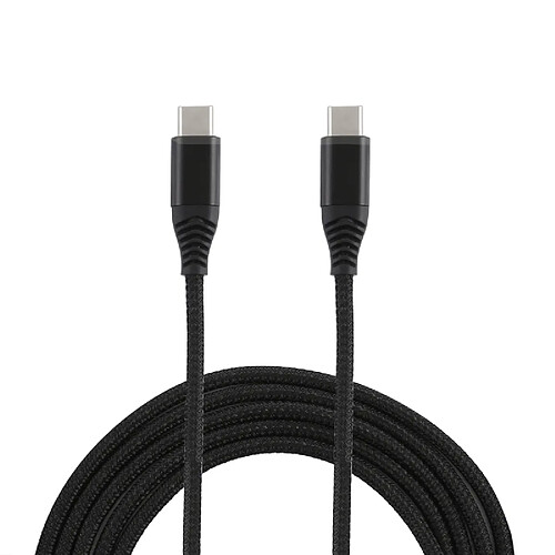 Wewoo Cable Câble de données chargement style tissé type C (noir)