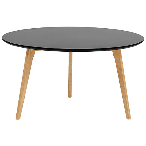 Beliani Table ronde Table basse MDF Noir TENNESSEE