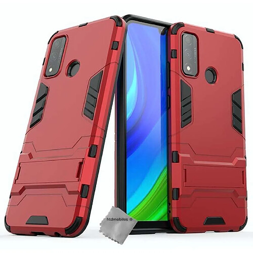 Htdmobiles Coque rigide anti choc pour Huawei P Smart (2020) + film ecran - ROUGE