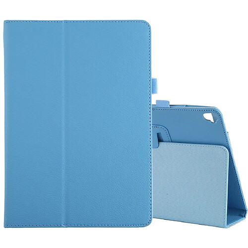 Wewoo Housse Étui Coque Etui à rabat horizontal en cuir avec support pour iPad 10.2 / 10.5 litchi bleu ciel