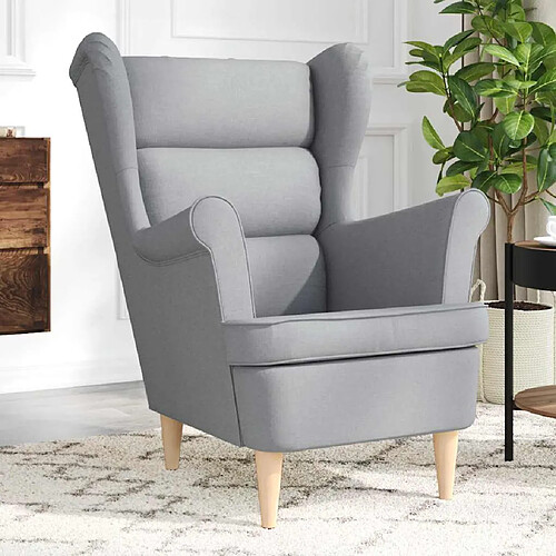 vidaXL Fauteuil gris clair 74x84x100 cm tissu