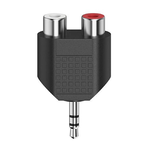 HAMA Adaptateur audio court, jack stéréo mâle 3,5 mm, 2 fiches RCA femelles