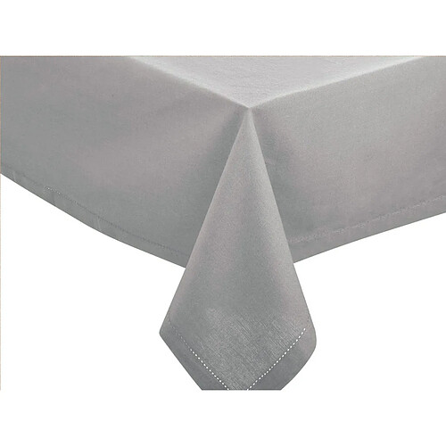 Atmosphera, Createur D'Interieur Nappe en coton 140 x 240 cm Chambray - gris clair - Atmosphera