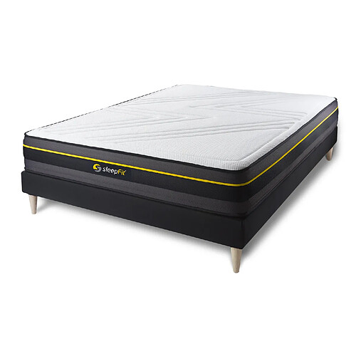 Sleepfit Ensemble 140x190 matelas ACTIVE + sommier kit noir